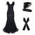 Gatsby 1920er Maxikleid Schwarz