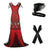 Gatsby 1920er Maxikleid Rot