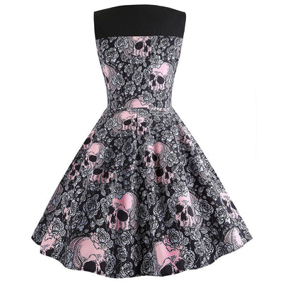 Totenkopf-Rockabilly-Kleid