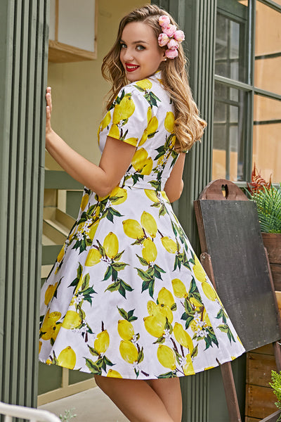 Vintage-Kleid mit Sommerprint