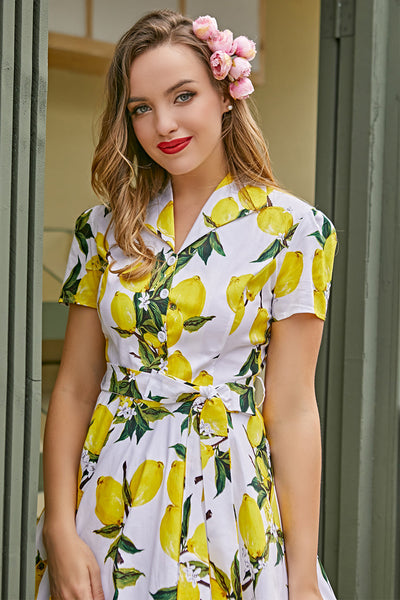 Vintage-Kleid mit Sommerprint