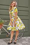 Vintage-Kleid mit Sommerprint