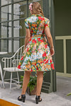 Vintage-Kleid mit Sommerprint