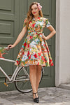 Vintage-Kleid mit Sommerprint