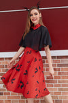 Vintage-Kleid im Gothic-Stil mit Fledermaus-Print