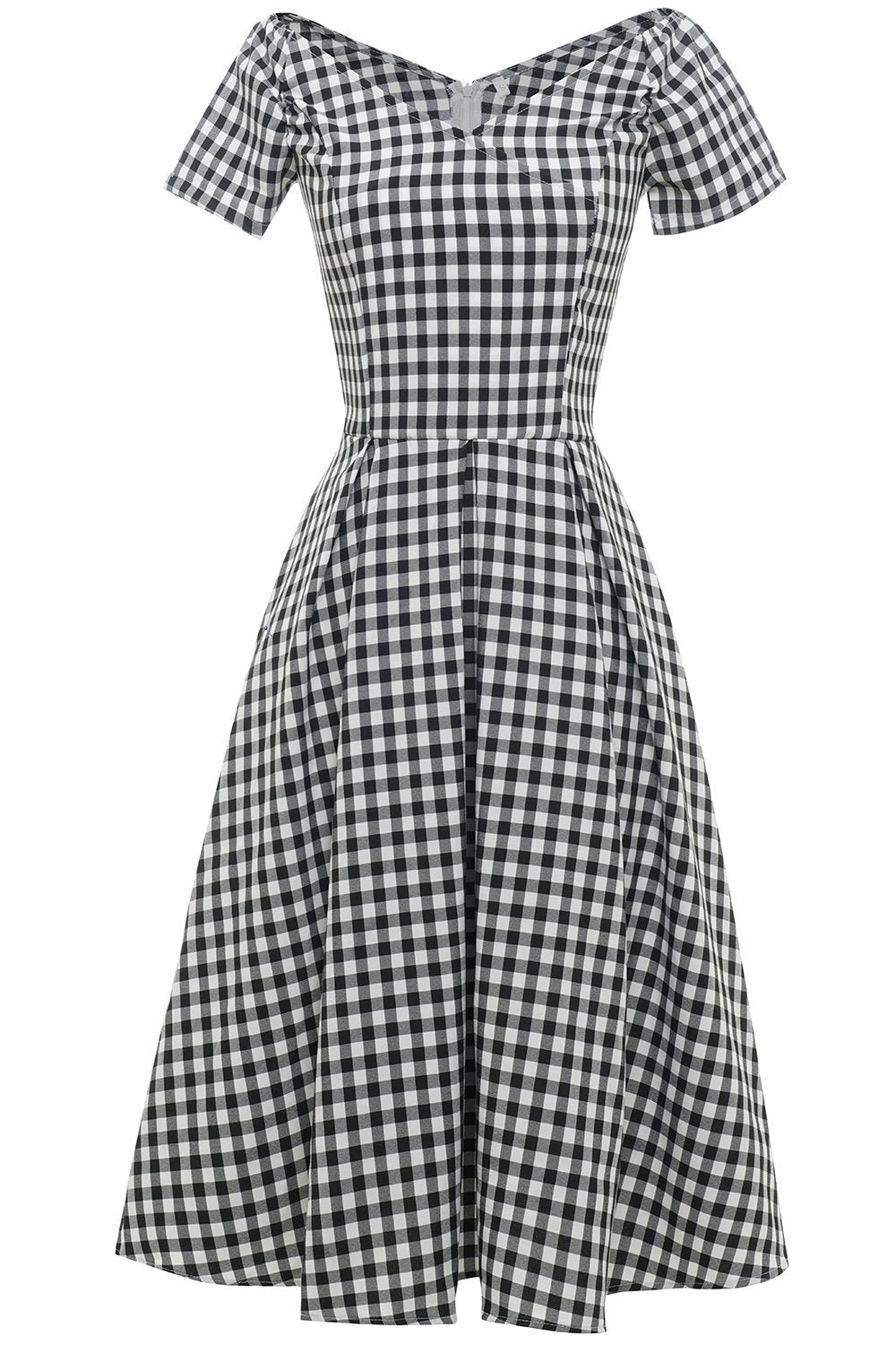 Vintage kariertes Midikleid