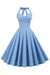 Rückenfreies Retro-Kleid mit Polka Dots für Damen