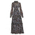 40er Jahre Vintage Blumenblaues Kleid