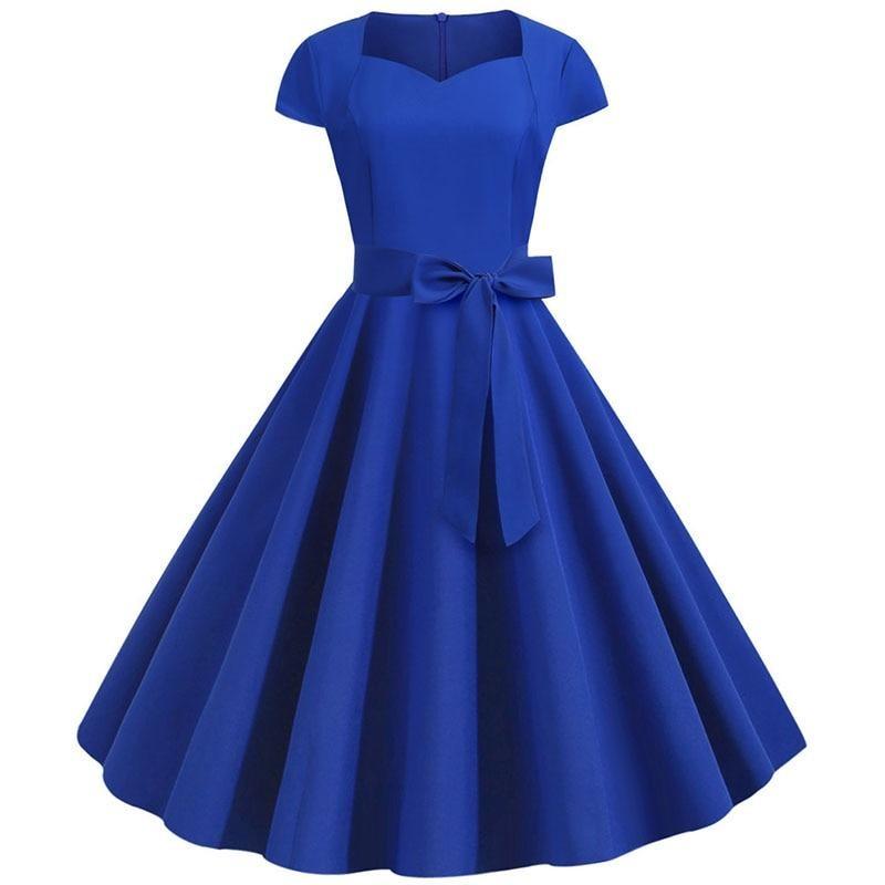 Vintage 50er Jahre Kleid Blau