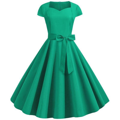 Grünes Vintage 50er Jahre Kleid