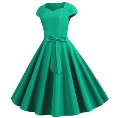 Grünes Vintage 50er Jahre Kleid