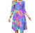 Buntes 70er-Jahre-Vintage-Kleid für Damen