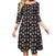 Damenkleid mit 70er-Jahre-Vintage-Print