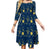 Mittellanges 70er-Jahre-Vintage-Kleid für Damen