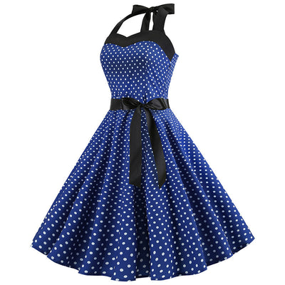 Blaues Vintage-Kleid