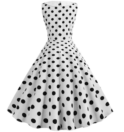 50er-Jahre-Polka-Dot-Kleid