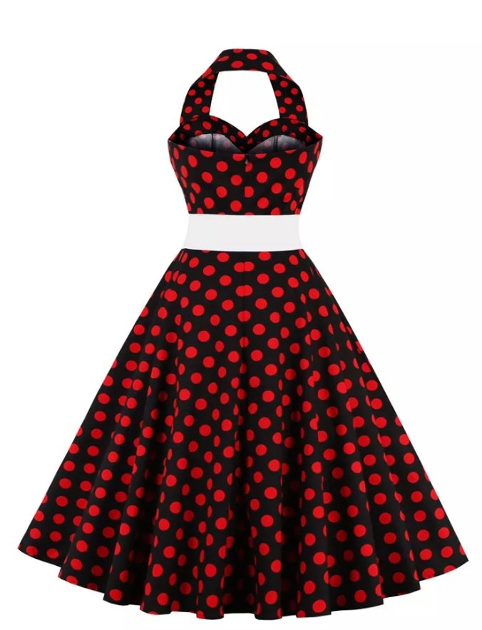 Retro 50er Jahre Polka Dot Kleid