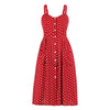 60er Jahre Polka Dot Kleid Rot