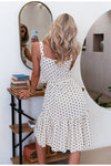 Schwarz-weißes Vintage-Polka-Dot-Kleid