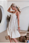 Schwarz-weißes Vintage-Polka-Dot-Kleid