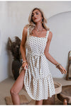 Schwarz-weißes Vintage-Polka-Dot-Kleid