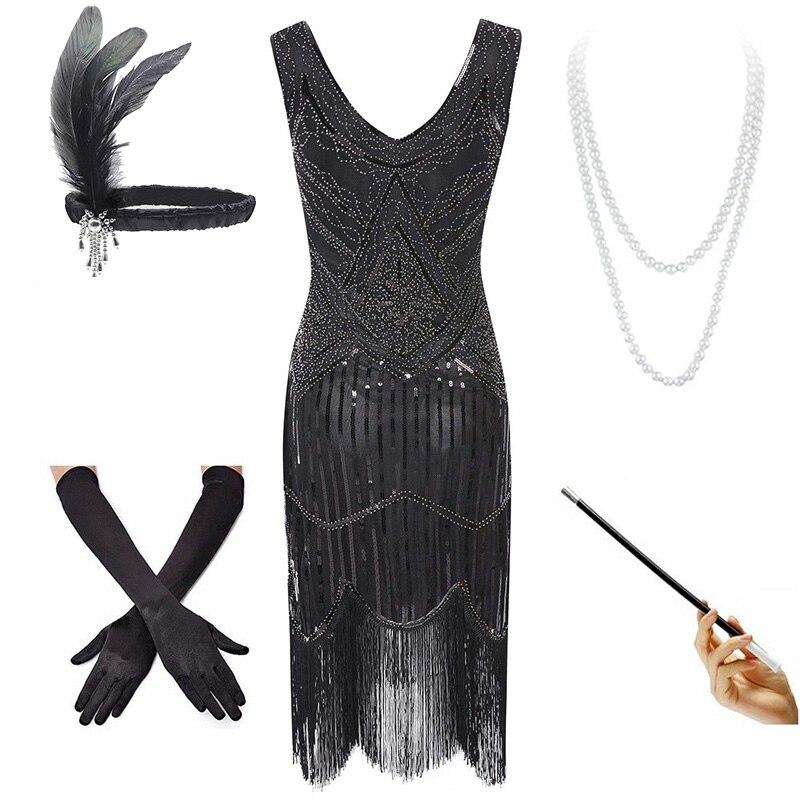 Vintage Silber 1920er Jahre Kleid