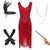 Rotes Vintage-Kleid aus den 1920er Jahren
