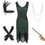 Grünes Vintage-Kleid aus den 1920er Jahren