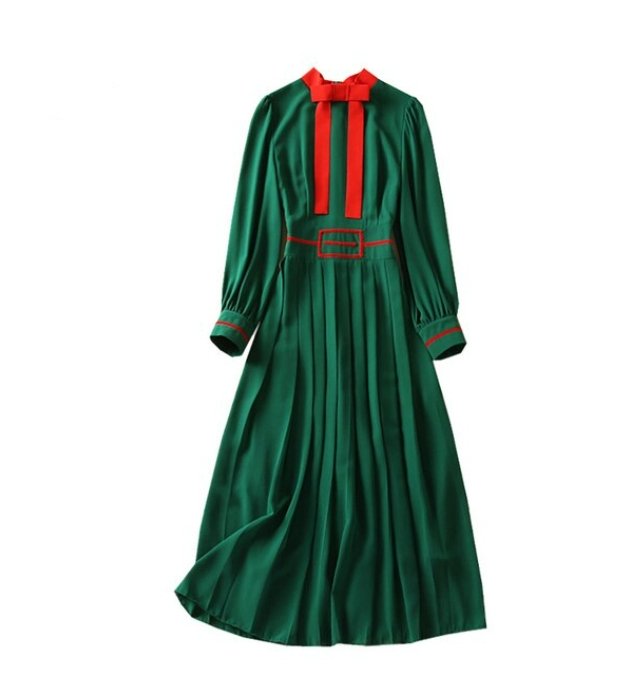 Grünes 30er-40er-Jahre-Kleid