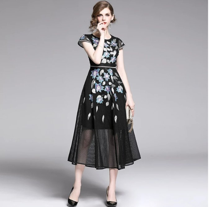 40er-Jahre-Kleid für Damen