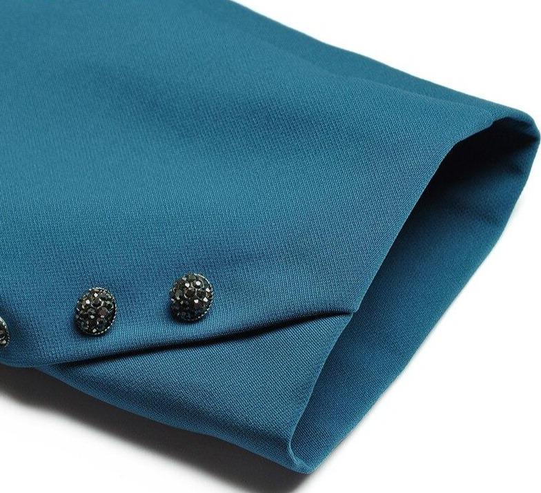 Winter 40er Jahre Kleid Blau