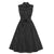 1950er Jahre American Vintage Schwarz Weiß Polka Dot Kleid