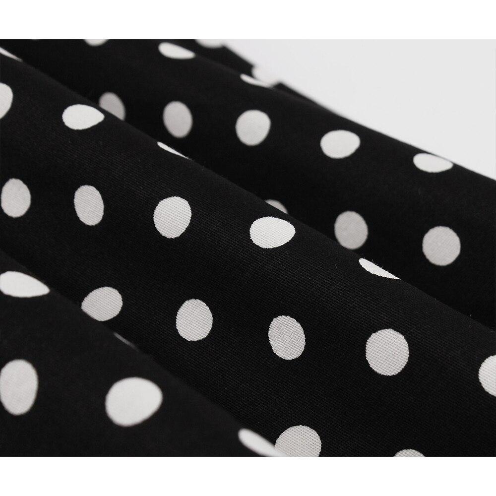 1950er Jahre American Vintage Schwarz Weiß Polka Dot Kleid