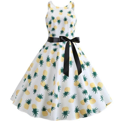 50er-Jahre-Kleid mit Ananas