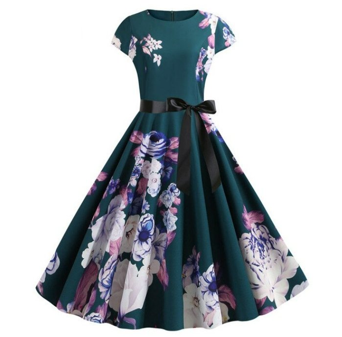 50er Jahre Kleid mit Blumen