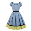 Zweifarbiges 50er-Jahre-Kleid