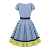 Zweifarbiges 50er-Jahre-Kleid