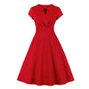 Rotes Cache Coeur 50er-Jahre-Kleid