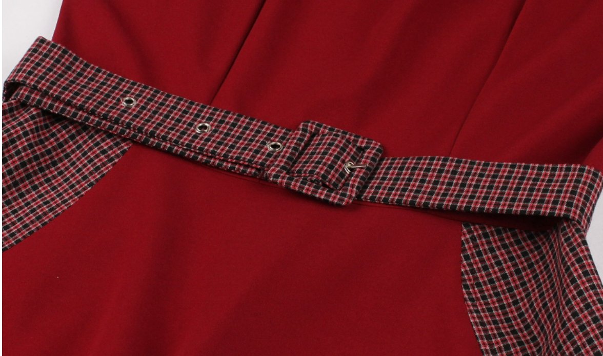 Schickes 50er Jahre Kleid Rot