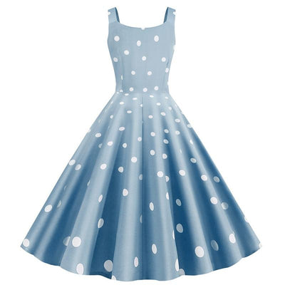 50er Pin Up Kleid Blau