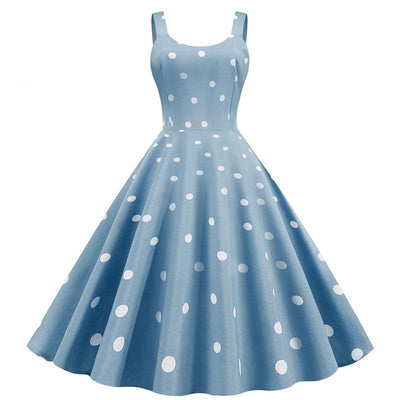 50er Pin Up Kleid Blau