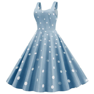 50er Pin Up Kleid Blau