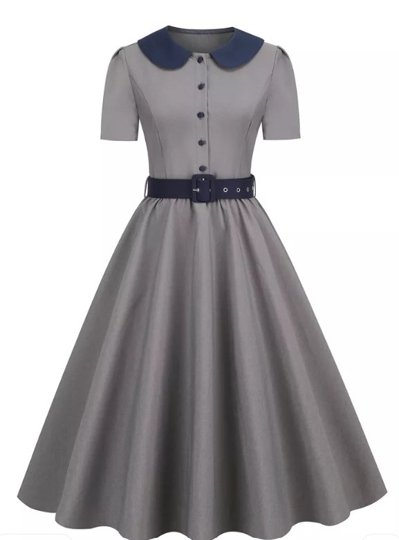 50er Jahre Pin-Up-Kleid Schwarz