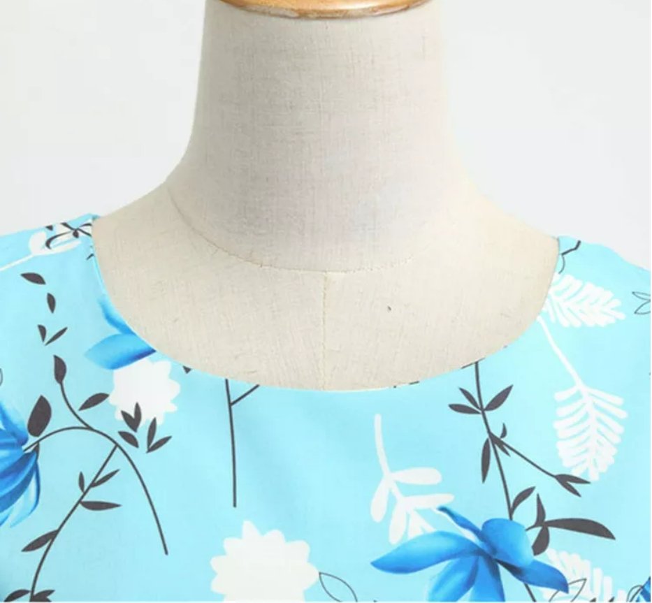 50er Pin Up Kleid Blau