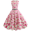 50er Jahre Pin-Up-Bouquet-Kleid