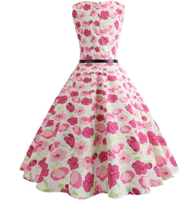 50er Jahre Pin-Up-Bouquet-Kleid