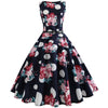 1950er Jahre Pin-Up-Blumen-Polka-Dot-Kleid