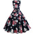1950er Jahre Pin-Up-Blumen-Polka-Dot-Kleid