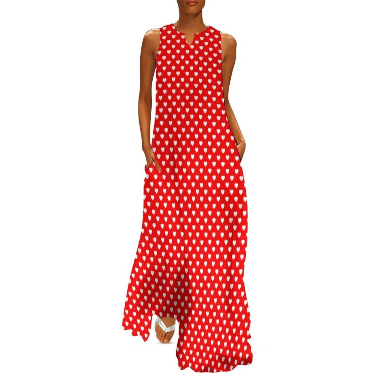 70er-Jahre-Chic-Polka-Dot-Kleid