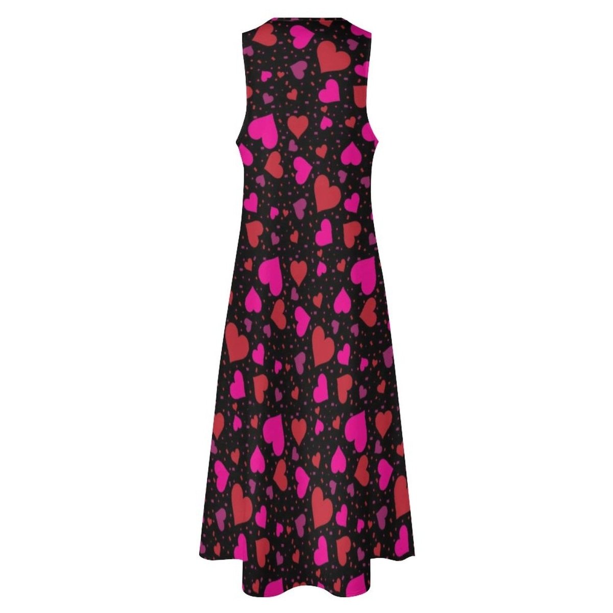 Schickes herzförmiges 70er-Jahre-Kleid